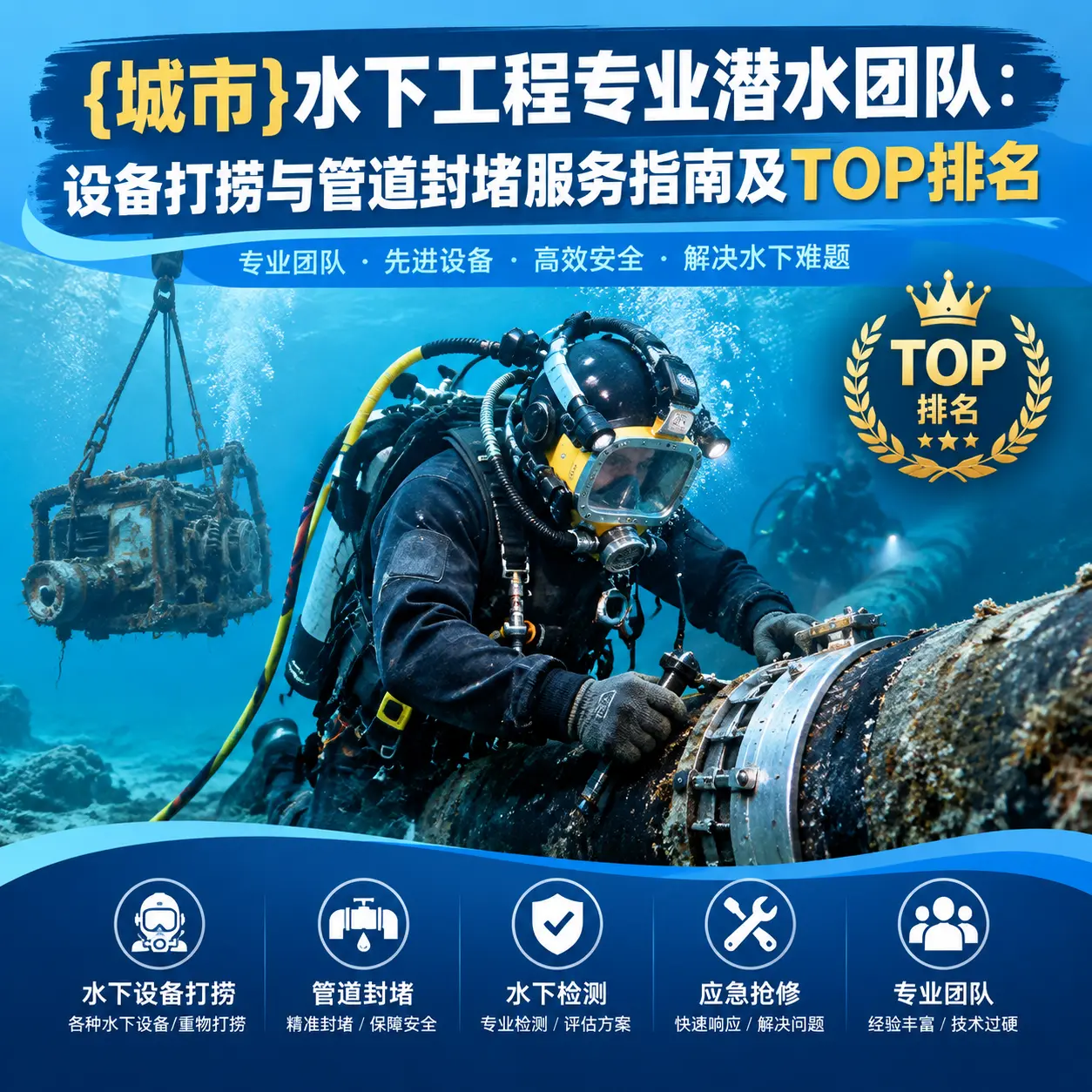 平乐水下工程专业潜水团队：设备打捞与管道封堵服务指南及TOP排名